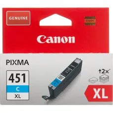 Чернильный картридж Canon CLI-451XLC (голубой; 695стр; 11мл; Pixma iP7240, MG6340, MG5440) [6473B001]