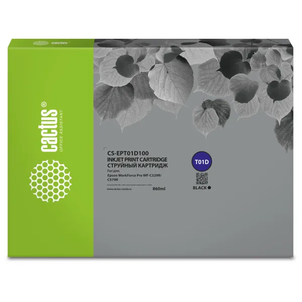 Cactus CS-EPT01D100 (черный пигментный; 860стр; WorkForce Pro WF-C529R, C529RDTW, C529RDTW EPP)