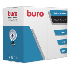 Кабель сетевой Buro BU-CCA-052-CAT6 (алюминий омедненный, 0.52мм, 305м, 4пары) [BU-CCA-052-CAT6]