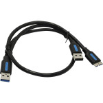 Кабель USB3.0 Vention (прямой USB 3.0 A(m), прямой USB 2.0 A (m), 0,5м)