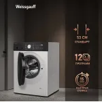 Стиральная машина Weissgauff WMD 6160 D(фронтальная полноразмерная, класс стирки/отжима/э.потребления: A/A/A+++ , макс: 10,5кг, с сушкой, 1200 об/мин, инвертер, защита: частичная, 59.5x85x56.5см, белый)