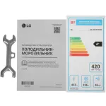 Холодильник LG GC-B257KEHW (No Frost, A+, 2-камерный, Side by Side, объем 703:432/271л, инверторный компрессор, бежевый)