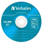 Диск CD-RW Verbatim (0.68359375Гб, 12x, slim case, 5)