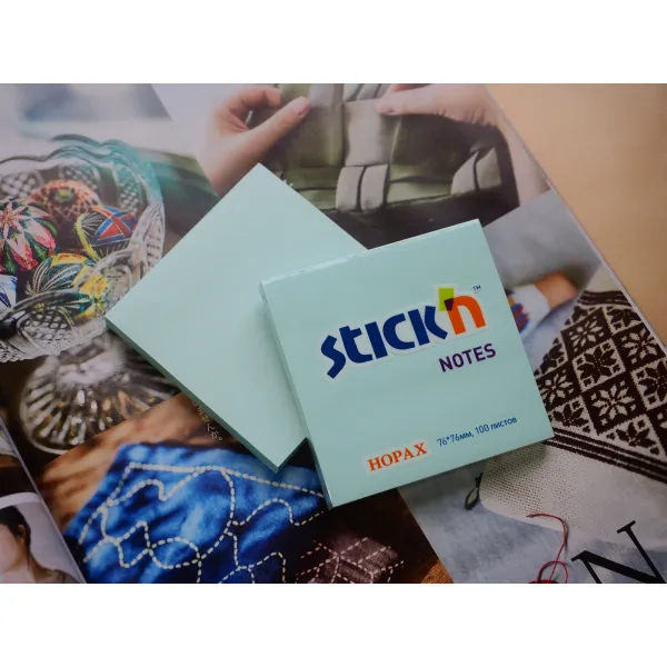 Блок самоклеящийся Hopax 21149 (бумага, голубой, 76x76мм, 100листов, 70г/м2)