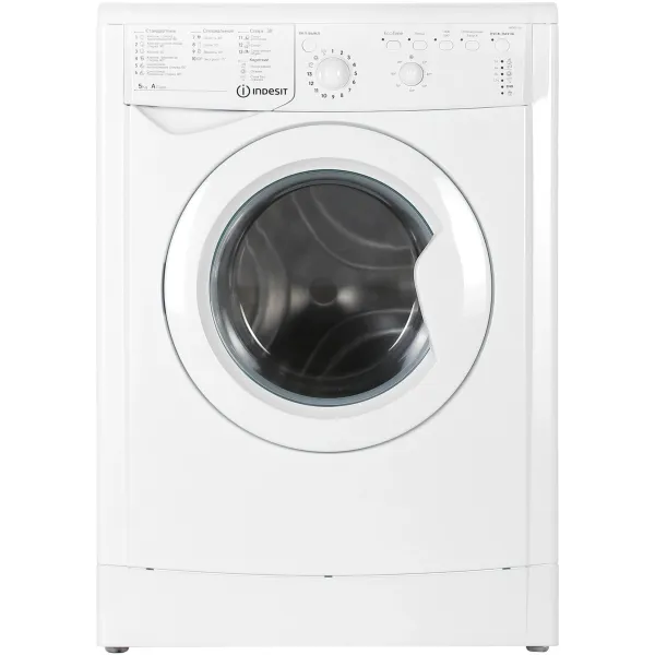Стиральная машина Indesit EcoTime IWSB 5105(фронтальная средняя, класс стирки/отжима/э.потребления: A/C/A , макс: 5кг, 1000 об/мин, 59.5x85x40см, белый)