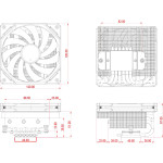 Кулер для процессора ID-Cooling IS-67-XT BLACK (Socket: 1150, 1151, 1155, 1156, 1200, 1700, AM4, алюминий+медь, 32,3дБ, 4-pin PWM)