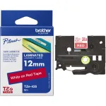 Наклейка ламинированная TZ-E435 (12 мм бел/красн)