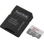 Карта памяти microSDXC 64Гб SanDisk (Class 10, 100Мб/с, UHS-I, адаптер на SD)