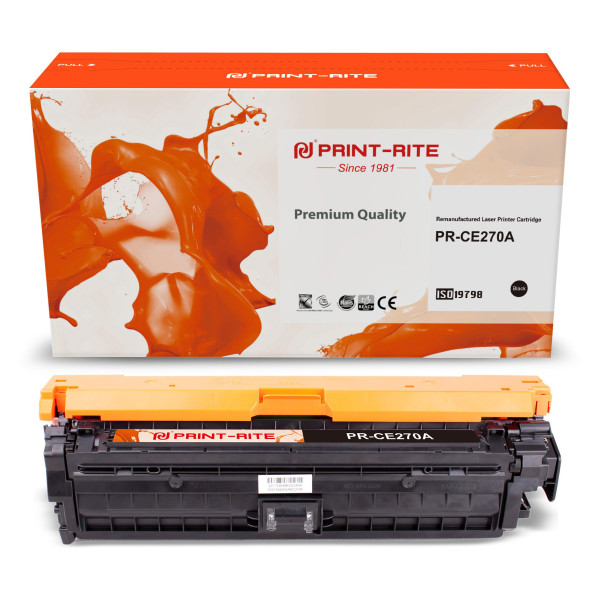 Тонер-картридж Print-Rite TRH865MPU1J (оригинальный номер: CE270A; черный; 15000стр; LJ Ent CP5525)