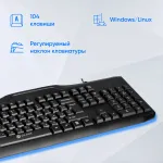 Клавиатура Oklick 170 M Black USB (классическая мембранная, 104кл)