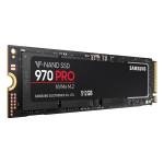 Жесткий диск SSD 512Гб Samsung 970 Pro (M.2, 3500/2300 Мб/с, 500000 IOPS, PCI-E, 512Мб, для ноутбука и настольного компьютера)