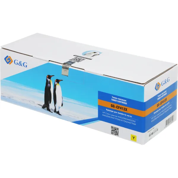 Тонер-картридж G&G GG-CF412X (желтый; 5000стр; CLJ M452DW, M452DN, M452NW, M477FDW, 477DN, M477NW)