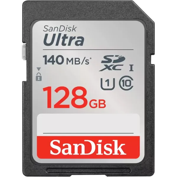 Карта памяти SDXC 128Гб SanDisk (Class 10, 140Мб/с, UHS-I)