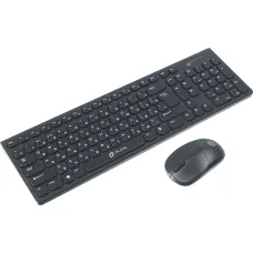 Клавиатура и мышь Oklick 220 M Wireless Keyboard & Optical Mouse Black USB (радиоканал, классическая мембранная, 105кл, светодиодная, кнопок 3, 1000dpi) [220M]