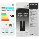 Холодильник Hitachi R-W660PUC7X GS (No Frost, A++, 2-камерный, Side by Side, объем 540:396/144л, инверторный компрессор, серебристый)