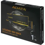 Жесткий диск SSD 1Тб ADATA Legend 960 Max (M.2, 7400/6000 Мб/с, 610000 IOPS, PCIE 4.0 X4)