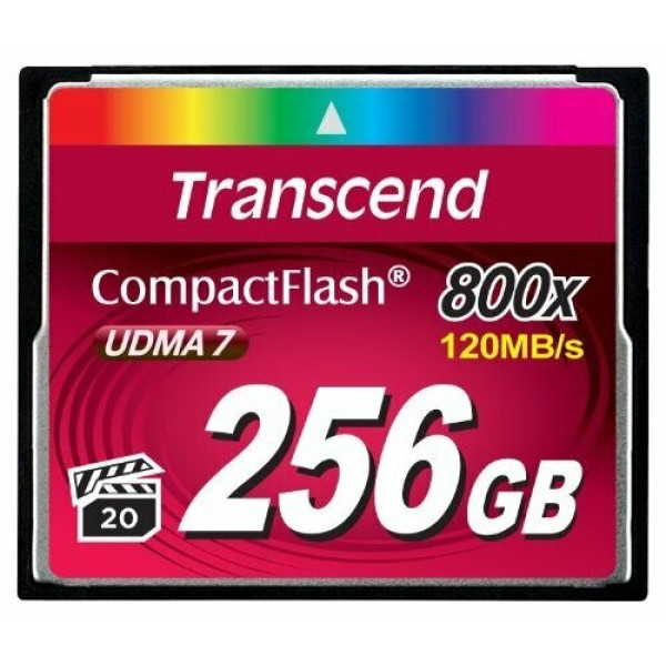 Карта памяти Compact Flash 256Гб Transcend (120Мб/с, 800x)