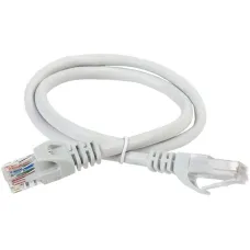 Патч-корд IEK PC01-C5EUL-1M (RJ45(m), RJ45(m), внутренний, 1м, 5E, 4пары, U/UTP, серый) [PC01-C5EUL-1M]