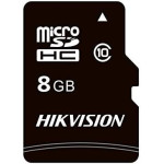 Карта памяти microSDHC 8Гб Hikvision (Class 10, 23Мб/с, UHS-I U1, адаптер на SD)