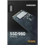 Жесткий диск SSD 500Гб Samsung 980 (2280, 3100/2600 Мб/с, 470000 IOPS, PCI-E, для ноутбука и настольного компьютера)
