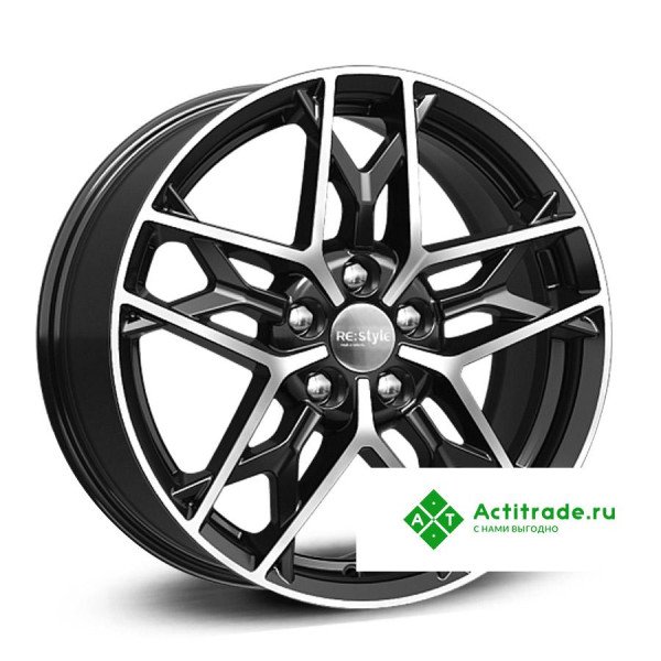 КиК Optima JF КС894 R17/7.5J PCD 5x114,3 ET 52,5 ЦО 67,1 черный с полированной лицевой поверхностью