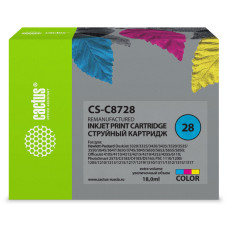Чернильный картридж Cactus HP 28 CS-C8728 (оригинальный номер: №28; многоцветный; 18стр; DJ 3320, 3325, 3420, 3425, 3520)