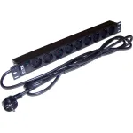 Блок распределения питания Lanmaster TWT-PDU19-16A9P-3.0 (16А, горизонтальное, 9xSchuko, базовые, Schuko)