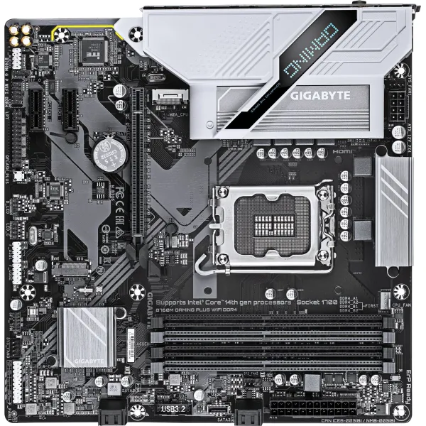 Материнская плата MSI B760M GAMING PLUS WIFI DDR4 (SocketLGA1700, 4xDDR4, microATX, RAID SATA: 0,1,15,5)