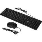 Клавиатура и мышь DEFENDER и Dakota C-270 Black USB (классическая мембранная, 104кл, светодиодная, кнопок 3, 1000dpi)