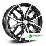 Скад Асти R16/6.5J PCD 4x100 ET 51 ЦО 54,1 черный с полированной лицевой поверхностью