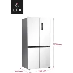 Холодильник Lex LCD432WID (No Frost, A+, 3-камерный, объем 419:272/147л, инверторный компрессор, белый)