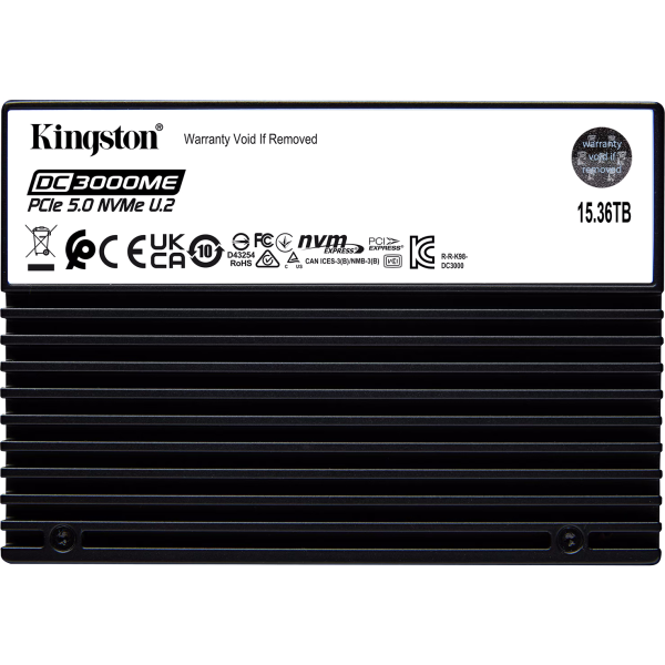 Жесткий диск SSD 15Тб Kingston (U.2, 14000/9700 Мб/с, 400000 IOPS, PCIe 5.0 x4, для сервера)