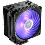 Кулер для процессора Cooler Master Hyper 212 RGB Black Edition (Socket: 1150, 1151, 1155, 1156, 1356, 2011, 2011-3, 2066, AM3, AM3+, AM4, FM1, FM2, FM2+, алюминий+медь, 30дБ, 120x120x25мм, 4-pin PWM)