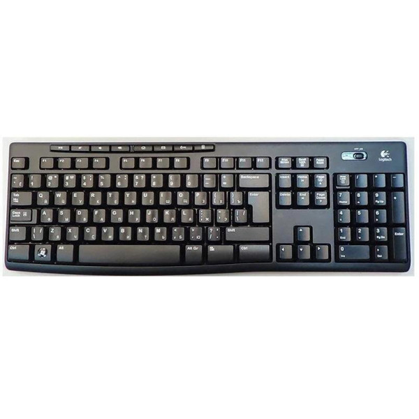 Клавиатура Logitech Wireless Keyboard K270 Black USB (радиоканал, классическая, цифровая панель мембранные, 104кл)