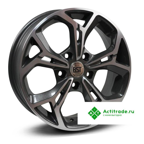 RST R016 R16/6J PCD 5x114,3 ET 43 ЦО 67,1 антрацитовый с полированной лицевой поверхностью