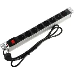 Блок распределения питания ЦМО R-16-8S-V-440-1.8 (16А, горизонтальное, 8xSchuko, базовые, Schuko, 1,8м)