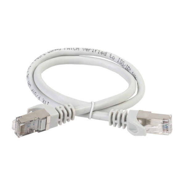 Патч-корд IEK PC01-C5EF-1M5 (RJ45(m), RJ45(m), внутренний, 1,5м, 4пары, F/UTP, серый)