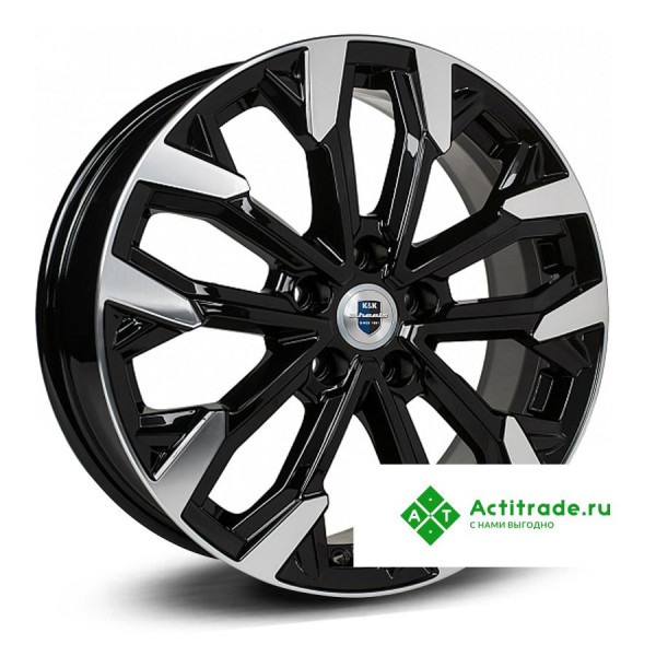 КиК Морейн R17/6.5J PCD 5x114,3 ET 35 ЦО 67,1 черный с полированной лицевой поверхностью