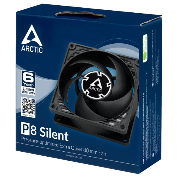Кулер для корпуса Arctic P8 Silent Black (3-pin)