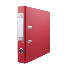 Папка-регистратор Silwerhof 355020-04 (A4, ПВХ/бумага, металлическая окантовка, сменный карман на корешке, ширина корешка 50мм, красный)