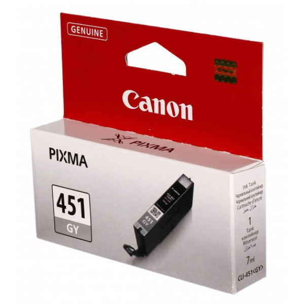 Чернильный картридж Canon CLI-451GY (серый; 780стр; 7мл; Pixma MG6340)