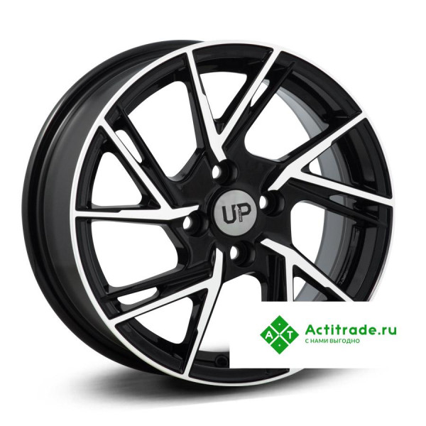 Wheels UP Up115 R15/6.5J PCD 4x100 ET 40 ЦО 60,1 черный с полированной лицевой поверхностью