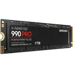 Жесткий диск SSD 1Тб Samsung 990 PRO (2280, 7450/6900 Мб/с, 1550000 IOPS, PCIe 4.0 x4 (NVMe), 1024Мб, для ноутбука и настольного компьютера)