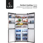Холодильник Lex LCD505GIGID (No Frost, A+, 3-камерный, Side by Side, инверторный компрессор, золотистый)