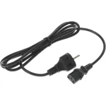 Кабель питания Lanmaster (прямой IEC C13, угловой Shuko, 1шт, 1,8м, 10A)