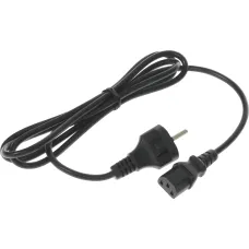 Кабель питания Lanmaster (прямой IEC C13, угловой Shuko, 1шт, 1,8м, 10A) [LAN-PP13/SH-1.8-BK]