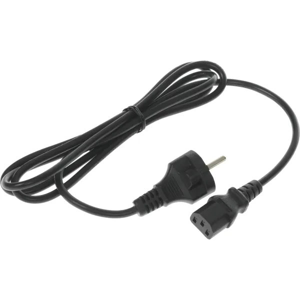 Кабель питания Lanmaster (прямой IEC C13, угловой Shuko, 1шт, 1,8м, 10A)