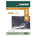 Фотобумага Lomond 0102004 (A4, 130г/м2, для струйной печати, двусторонняя, матовая, 100л)