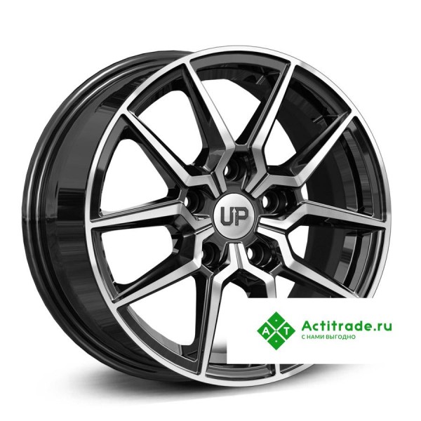 Wheels UP Up117 R15/6.5J PCD 5x105 ET 35 ЦО 56,6 черный с полированной лицевой поверхностью