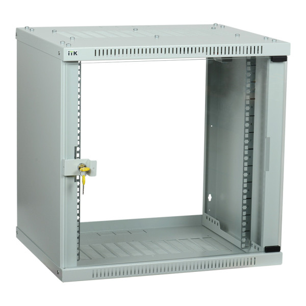 Шкаф коммутационный настенный IEK LWE3-12U64-GF (12U, 600x585x450мм, IP20, 50кг)